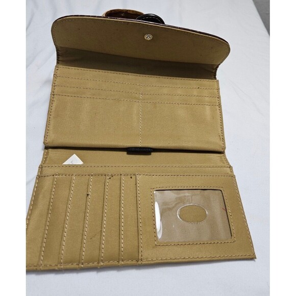 Liz Claiborne Checkbook Style Wallet, Villager Cotton & Polyester, 7.5in x 4in - Picture 4 of 7